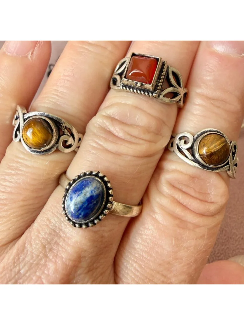 6 pcs‎ Anju Tanvi Collection Rings/Bracelets -  Adjustable